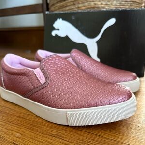 Puma Metallic Pink Slip-on Golf Shoes | Size 7